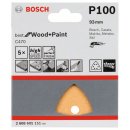 Bosch Schleifblatt C470 für Deltaschleifer, 93 mm, 100, 6 Löcher, Klett, 5er-Pack